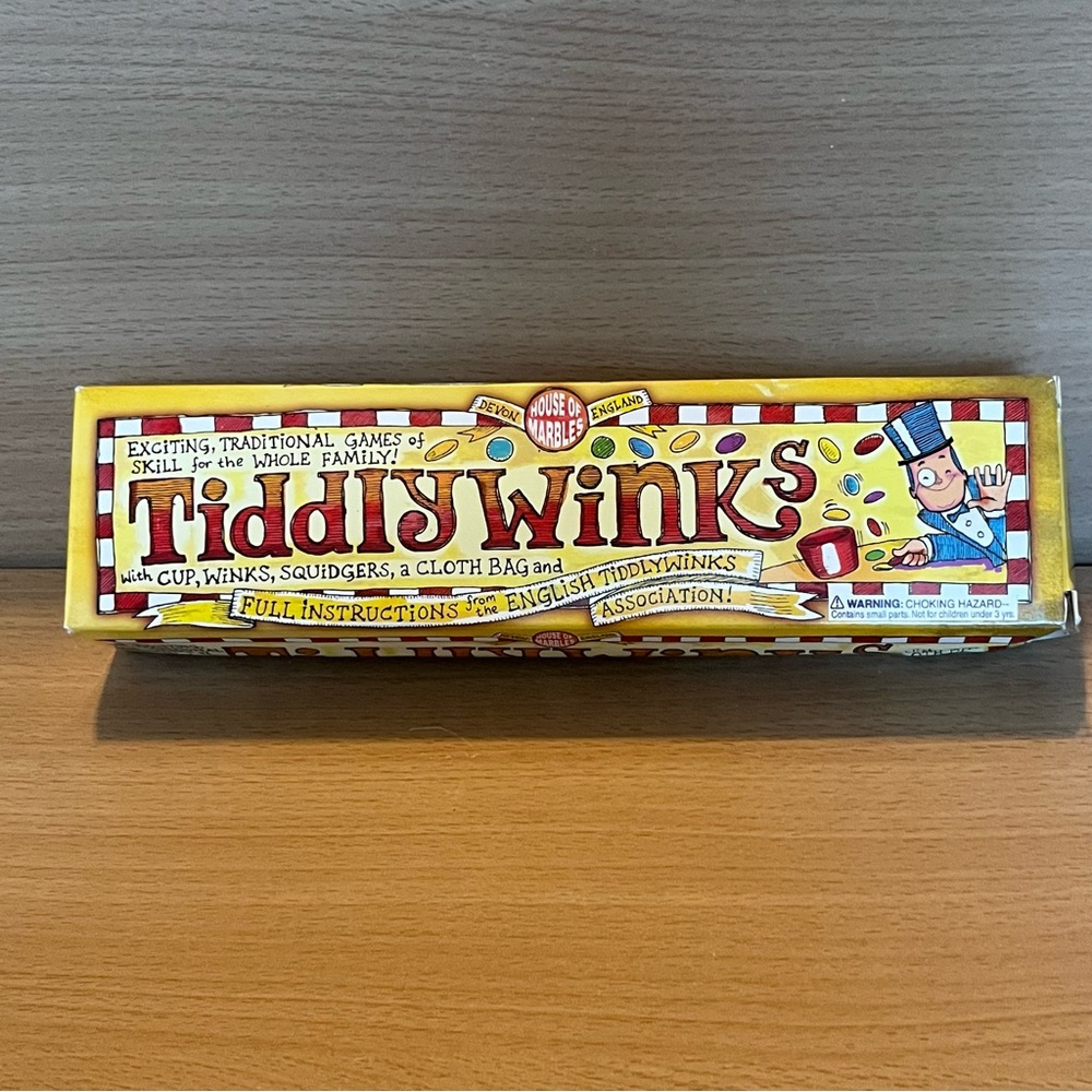 NWT Old Timey English Tiddlywinks Game with Cloth Bag and Cup Ages 3+ Family Fun